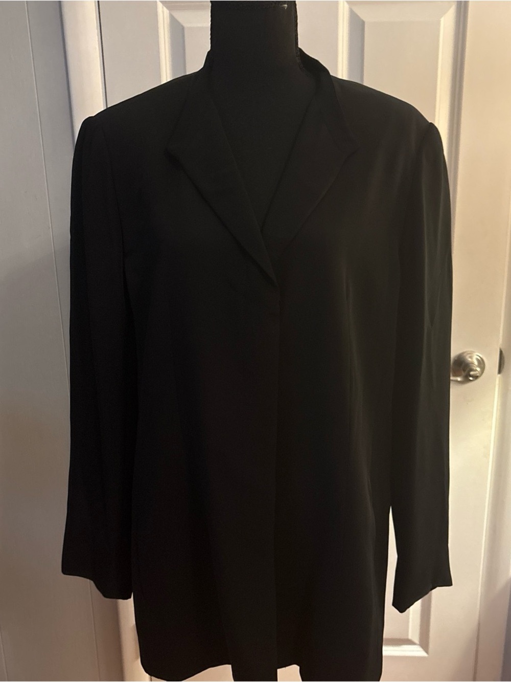 Vintage Giorgio, Armani Le Collezione black, acetate, and silk blend minimalist